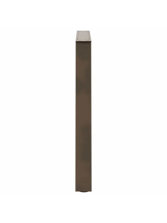 Ruokapöydän jalat v-muotoiset 3 kpl luonnonvärinen teräs 90x(72-73,3) cm teräs