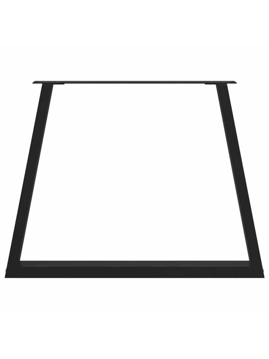 Ruokapöydän jalat v-muotoiset 3 kpl musta 100 x (72-73,3) cm teräs