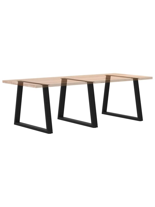 Ruokapöydän jalat v-muotoiset 3 kpl musta 100 x (72-73,3) cm teräs