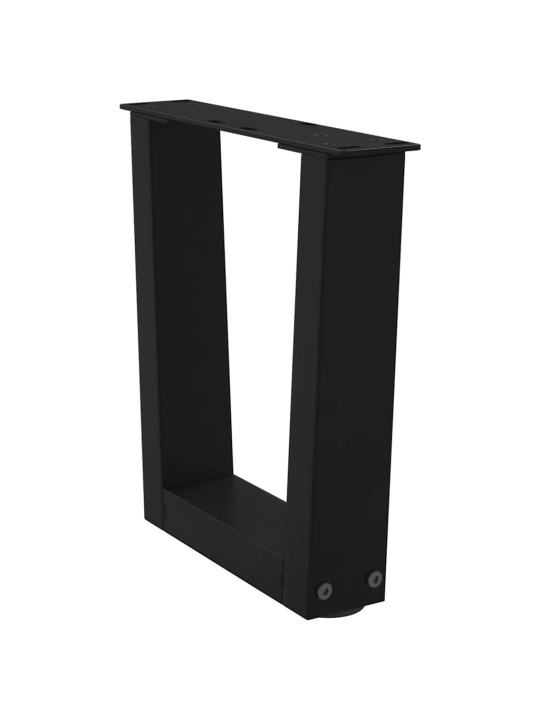 Sohvapöydän jalat v-muotoiset 2 kpl musta 30x(30-31,3) cm teräs