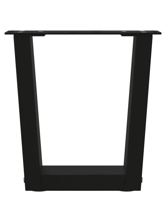 Sohvapöydän jalat v-muotoiset 2 kpl musta 30x(30-31,3) cm teräs