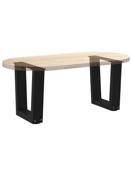 Sohvapöydän jalat v-muotoiset 2 kpl musta 30x(30-31,3) cm teräs