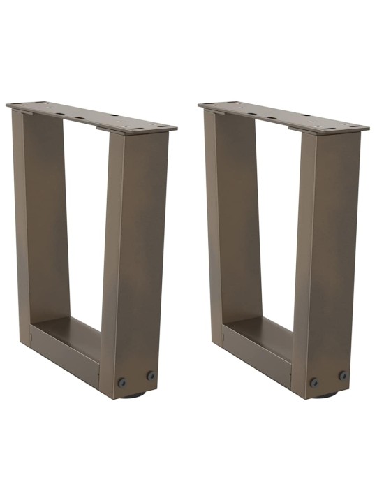 Sohvapöydän jalat v-muotoiset 2 kpl luonnonvärinen teräs 30x(30-31,3) cm teräs