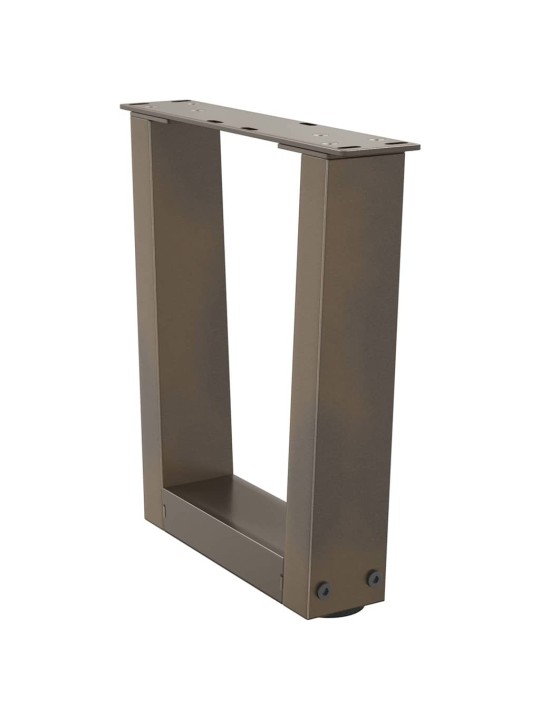 Sohvapöydän jalat v-muotoiset 2 kpl luonnonvärinen teräs 30x(30-31,3) cm teräs
