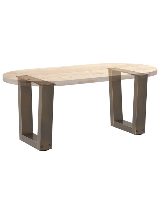 Sohvapöydän jalat v-muotoiset 2 kpl luonnonvärinen teräs 30x(30-31,3) cm teräs