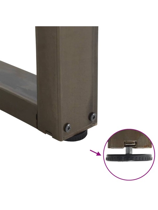 Sohvapöydän jalat v-muotoiset 2 kpl luonnonvärinen teräs 30x(30-31,3) cm teräs