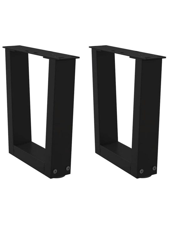 Sohvapöydän jalat v-muotoiset 2 kpl musta 40x(30-31,3) cm teräs