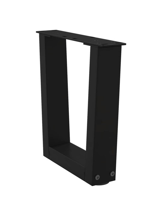 Sohvapöydän jalat v-muotoiset 2 kpl musta 40x(30-31,3) cm teräs