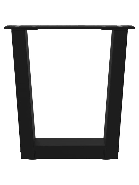 Sohvapöydän jalat v-muotoiset 2 kpl musta 40x(30-31,3) cm teräs