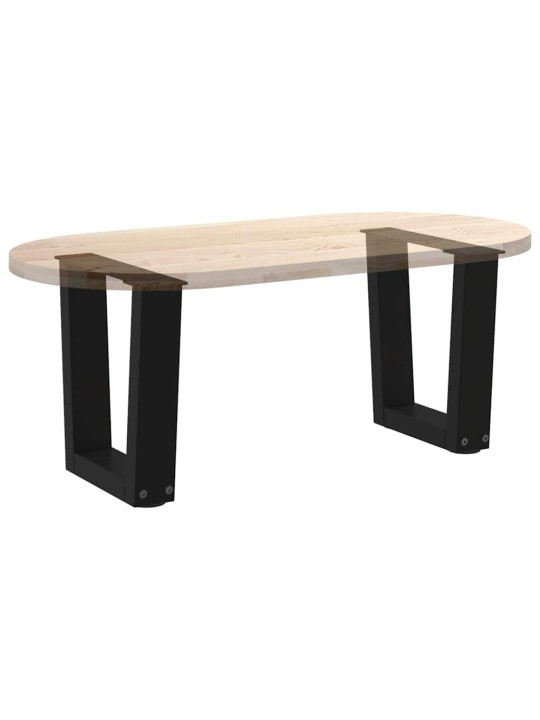 Sohvapöydän jalat v-muotoiset 2 kpl musta 40x(30-31,3) cm teräs