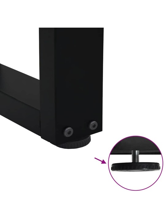 Sohvapöydän jalat v-muotoiset 2 kpl musta 40x(30-31,3) cm teräs