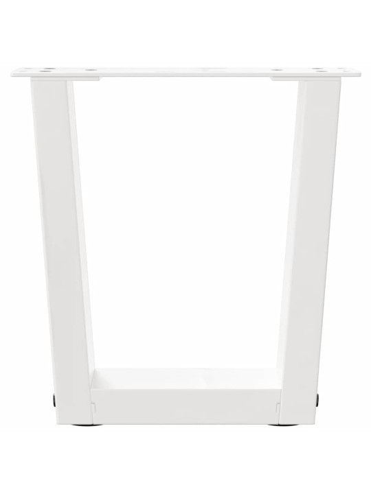 Sohvapöydän jalat v-muotoiset 2 kpl valkoinen 40x(30-31,3) cm teräs