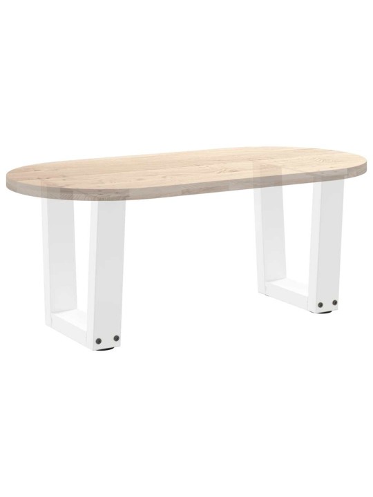 Sohvapöydän jalat v-muotoiset 2 kpl valkoinen 40x(30-31,3) cm teräs