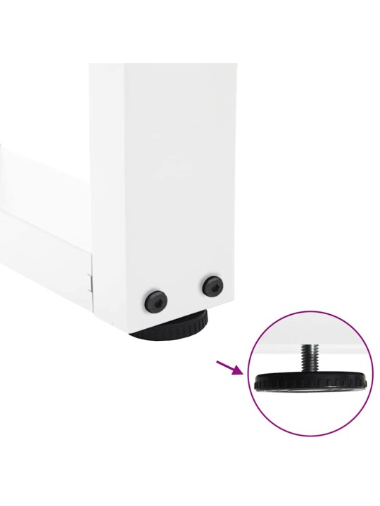 Sohvapöydän jalat v-muotoiset 2 kpl valkoinen 40x(30-31,3) cm teräs