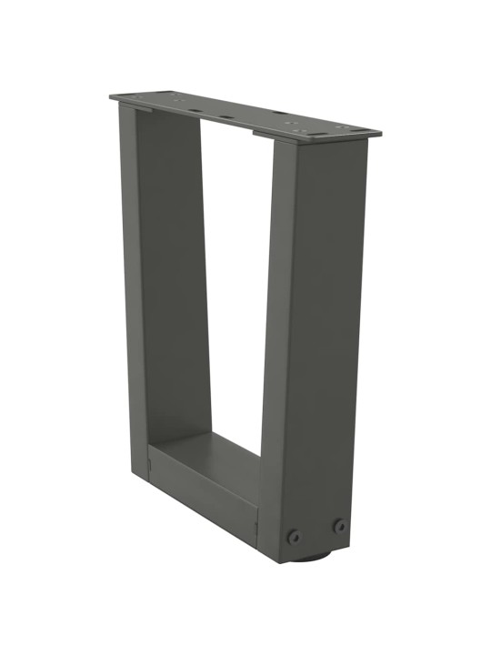 Sohvapöydän jalat v-muotoiset 2 kpl antrasiitti 40x(30-31,3) cm teräs