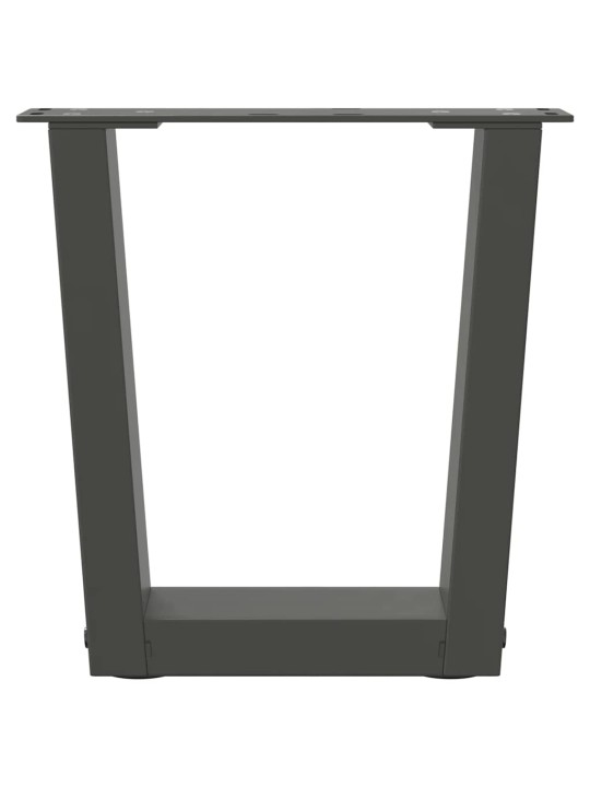 Sohvapöydän jalat v-muotoiset 2 kpl antrasiitti 40x(30-31,3) cm teräs