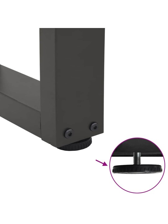 Sohvapöydän jalat v-muotoiset 2 kpl antrasiitti 40x(30-31,3) cm teräs