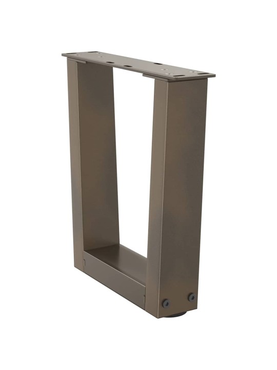 Sohvapöydän jalat v-muotoiset 2 kpl luonnonvärinen teräs 40x(30-31,3) cm teräs