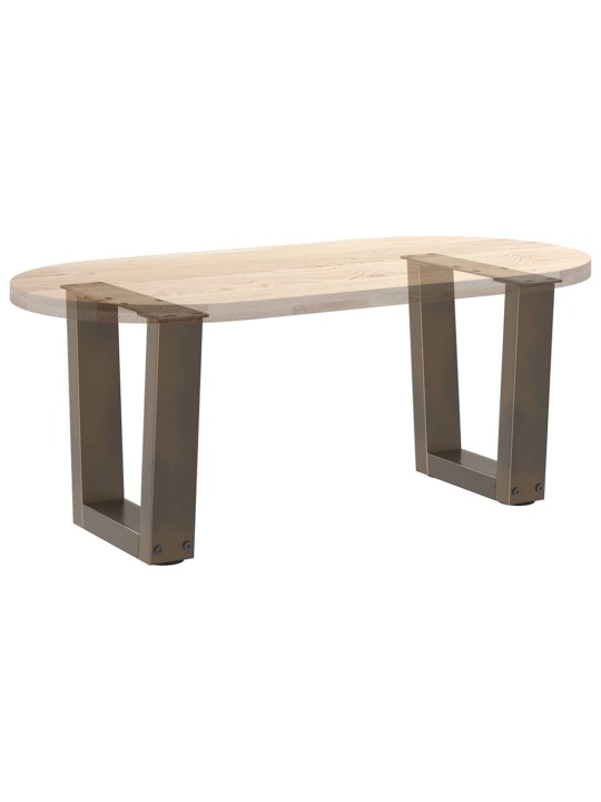 Sohvapöydän jalat v-muotoiset 2 kpl luonnonvärinen teräs 40x(30-31,3) cm teräs