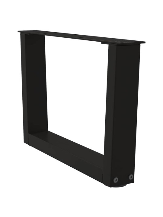 Sohvapöydän jalat v-muotoiset 2 kpl musta 50x(30-31,3) cm teräs