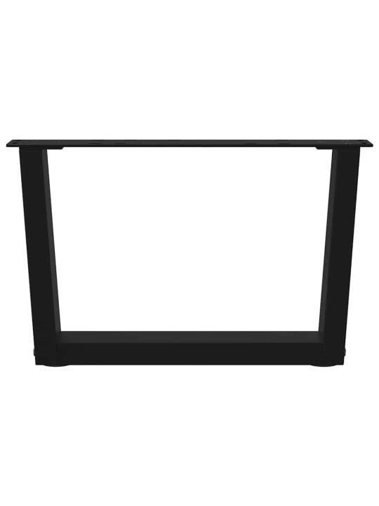 Sohvapöydän jalat v-muotoiset 2 kpl musta 50x(30-31,3) cm teräs