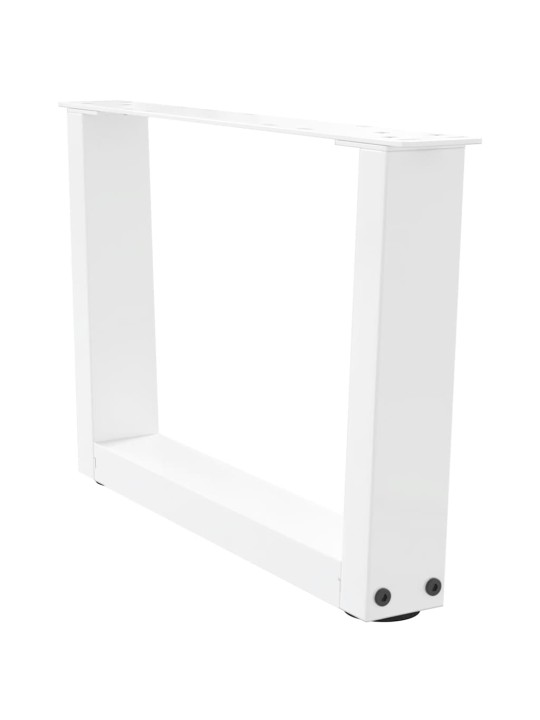 Sohvapöydän jalat v-muotoiset 2 kpl valkoinen 50x(30-31,3) cm teräs