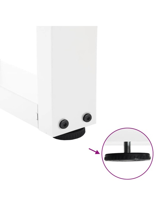 Sohvapöydän jalat v-muotoiset 2 kpl valkoinen 50x(30-31,3) cm teräs