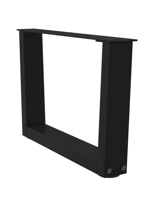 Sohvapöydän jalat v-muotoiset 2 kpl musta 60x(30-31,3) cm teräs