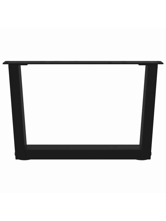 Sohvapöydän jalat v-muotoiset 2 kpl musta 60x(30-31,3) cm teräs
