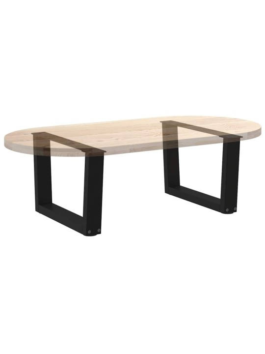 Sohvapöydän jalat v-muotoiset 2 kpl musta 60x(30-31,3) cm teräs