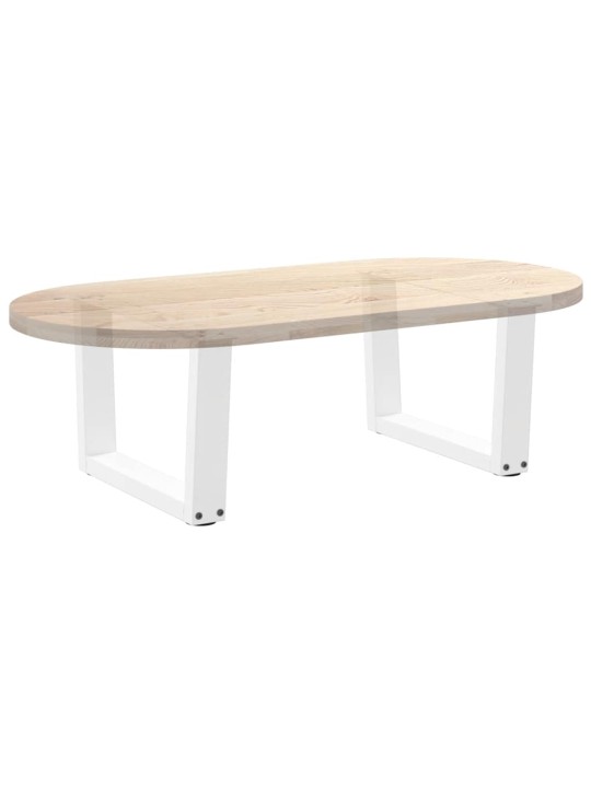 Sohvapöydän jalat v-muotoiset 2 kpl valkoinen 60x(30-31,3) cm teräs