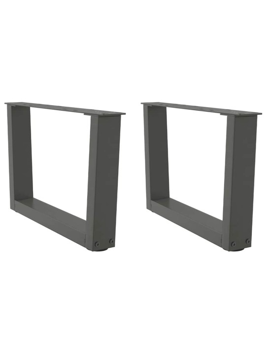 Sohvapöydän jalat v-muotoiset 2 kpl antrasiitti 60x(30-31,3) cm teräs