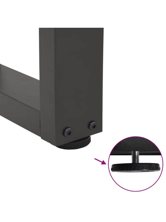 Sohvapöydän jalat v-muotoiset 2 kpl antrasiitti 60x(30-31,3) cm teräs