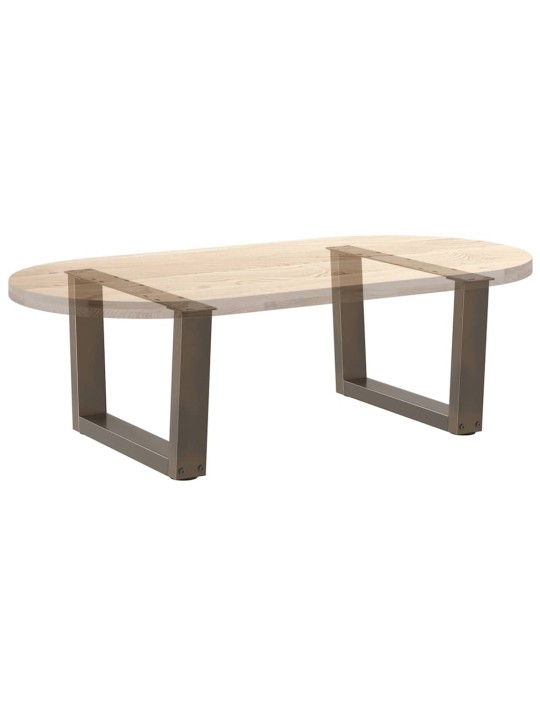 Sohvapöydän jalat v-muotoiset 2 kpl luonnonvärinen teräs 60x(30-31,3) cm teräs