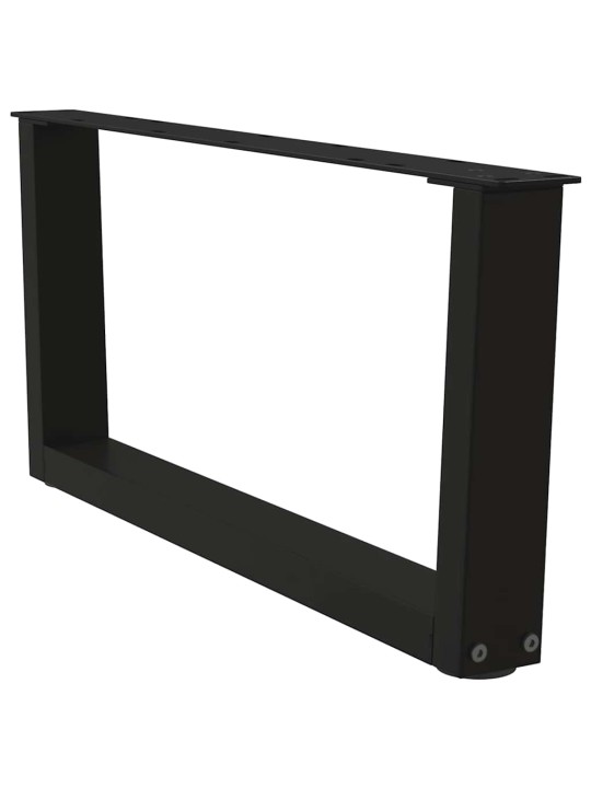 Sohvapöydän jalat v-muotoiset 2 kpl musta 70x(30-31,3) cm teräs