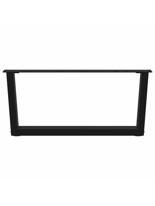 Sohvapöydän jalat v-muotoiset 2 kpl musta 70x(30-31,3) cm teräs