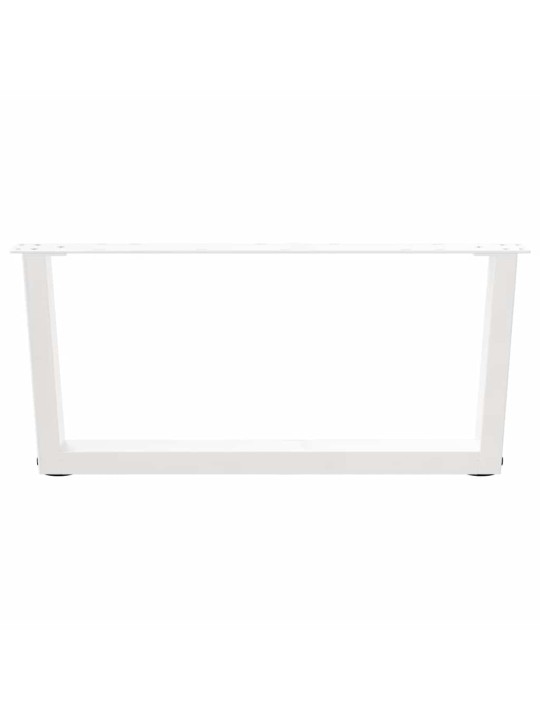 Sohvapöydän jalat v-muotoiset 2 kpl valkoinen 70x(30-31,3) cm teräs