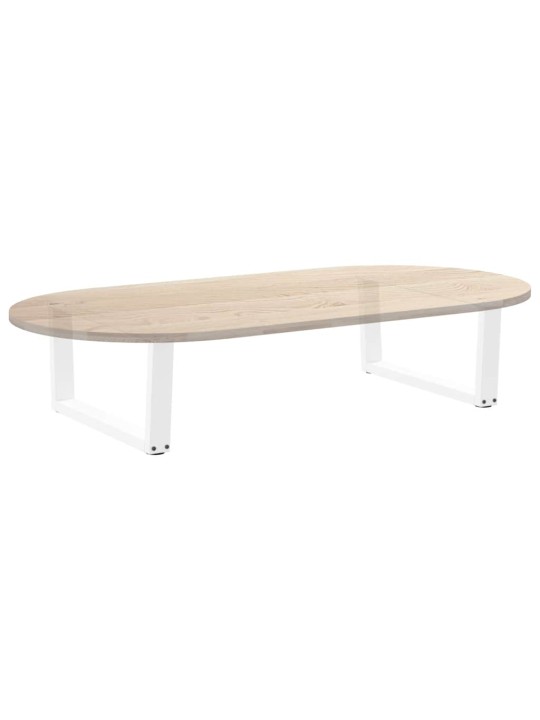 Sohvapöydän jalat v-muotoiset 2 kpl valkoinen 70x(30-31,3) cm teräs