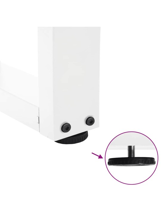 Sohvapöydän jalat v-muotoiset 2 kpl valkoinen 70x(30-31,3) cm teräs