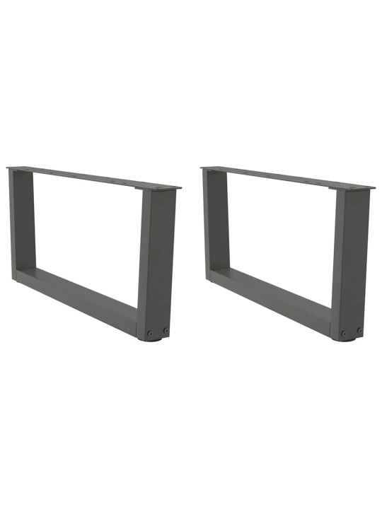 Sohvapöydän jalat v-muotoiset 2 kpl antrasiitti 70x(30-31,3) cm teräs