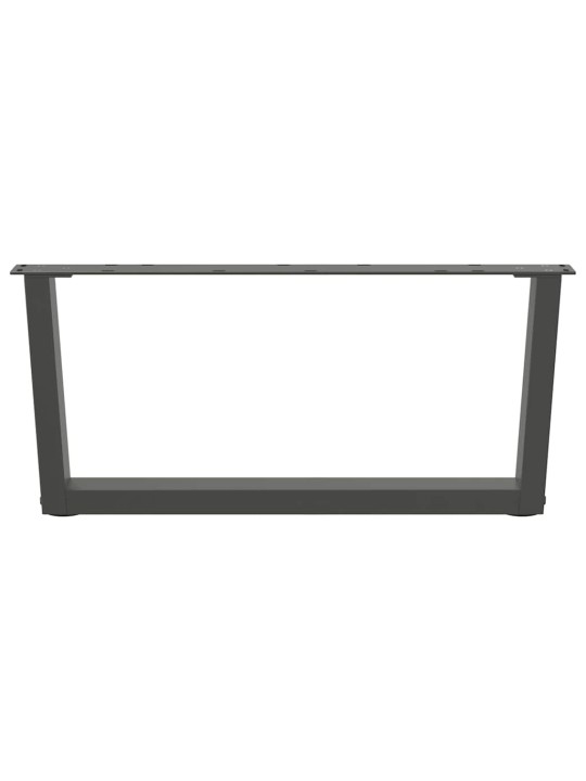 Sohvapöydän jalat v-muotoiset 2 kpl antrasiitti 70x(30-31,3) cm teräs