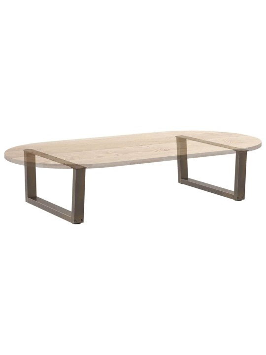 Sohvapöydän jalat v-muotoiset 2 kpl luonnonvärinen teräs 70x(30-31,3) cm teräs
