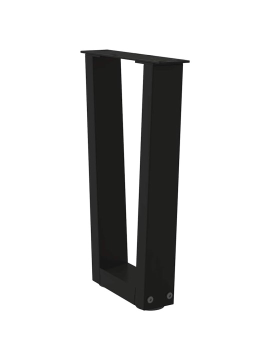 Sohvapöydän jalat v-muotoiset 2 kpl musta 28x(42-43,3) cm teräs