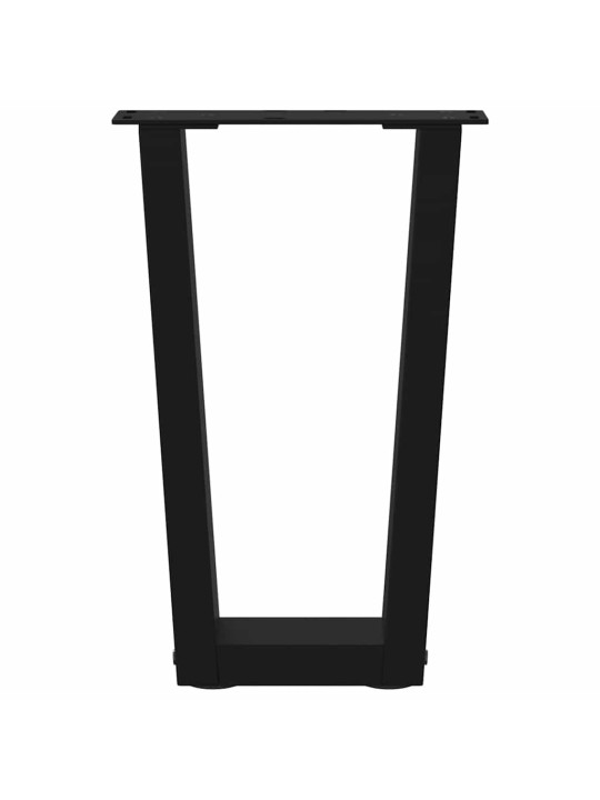 Sohvapöydän jalat v-muotoiset 2 kpl musta 28x(42-43,3) cm teräs