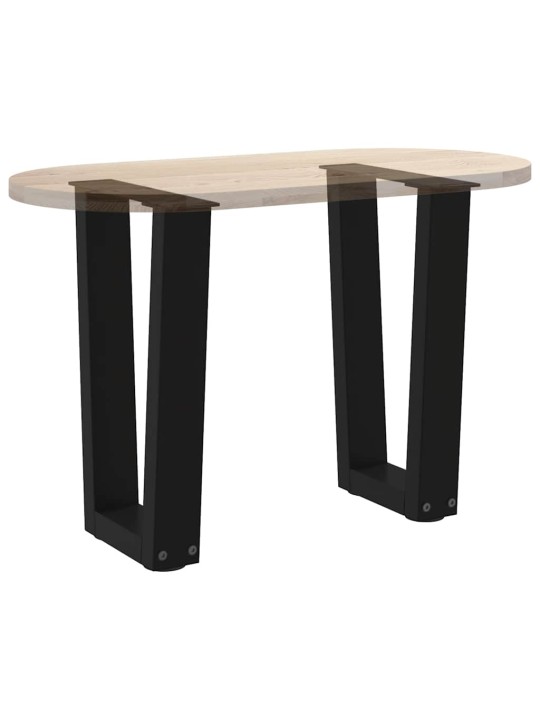 Sohvapöydän jalat v-muotoiset 2 kpl musta 28x(42-43,3) cm teräs
