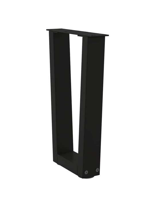 Sohvapöydän jalat v-muotoiset 2 kpl musta 38x(42-43,3) cm teräs
