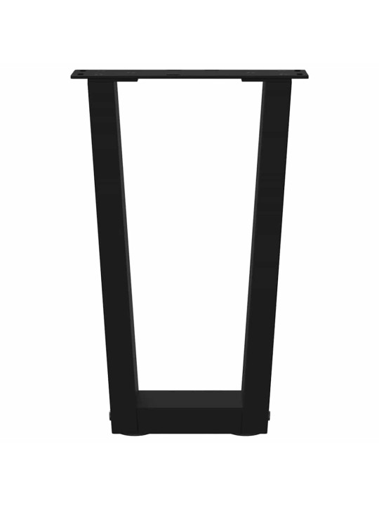 Sohvapöydän jalat v-muotoiset 2 kpl musta 38x(42-43,3) cm teräs