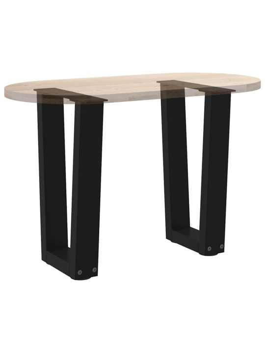 Sohvapöydän jalat v-muotoiset 2 kpl musta 38x(42-43,3) cm teräs