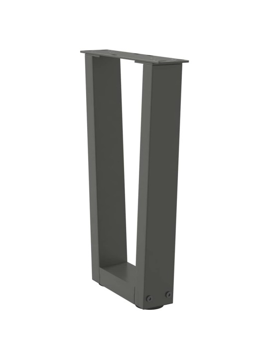 Sohvapöydän jalat v-muotoiset 2 kpl antrasiitti 38x(42-43,3) cm teräs