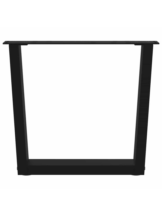 Sohvapöydän jalat v-muotoiset 2 kpl musta 50x(42-43,3) cm teräs